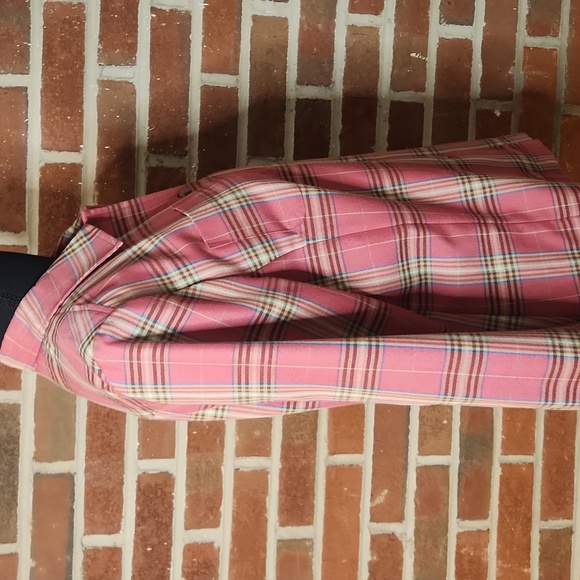 Evan Picone Pink Plaid Button-Down Shirt, Size Medium - Picture 5 of 9